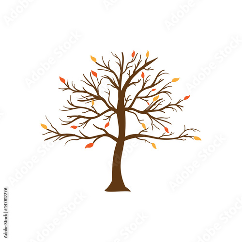 Leafless tree icon design template vector isolated illustration