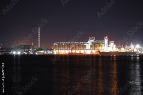View of illuminated harbor at night © Pixel-Shot