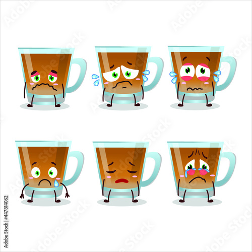 Shaah hawash cartoon character with sad expression. Vector illustration