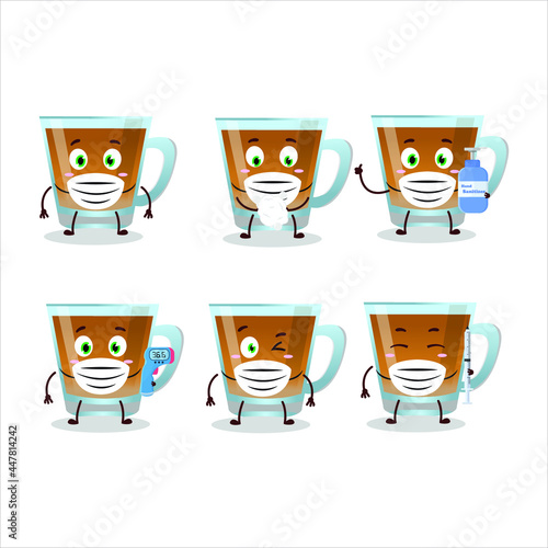A picture of shaah hawash cartoon design style keep staying healthy during a pandemic. Vector illustration
