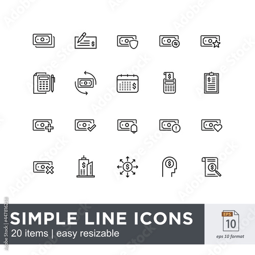 icon set related to finance