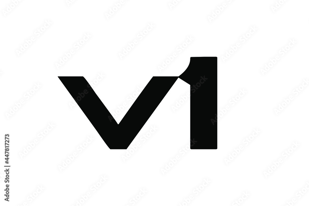Letter V1 Logo Design Vector Template. Letter V1 Logo Design Vector Template.