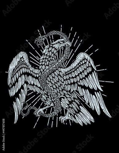 mexican eagle and snake shield