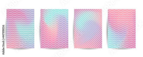 Smash liquid background. Template vector illustration. Abstract shapes, gradient multicolored A4. Poster, paper, web design.