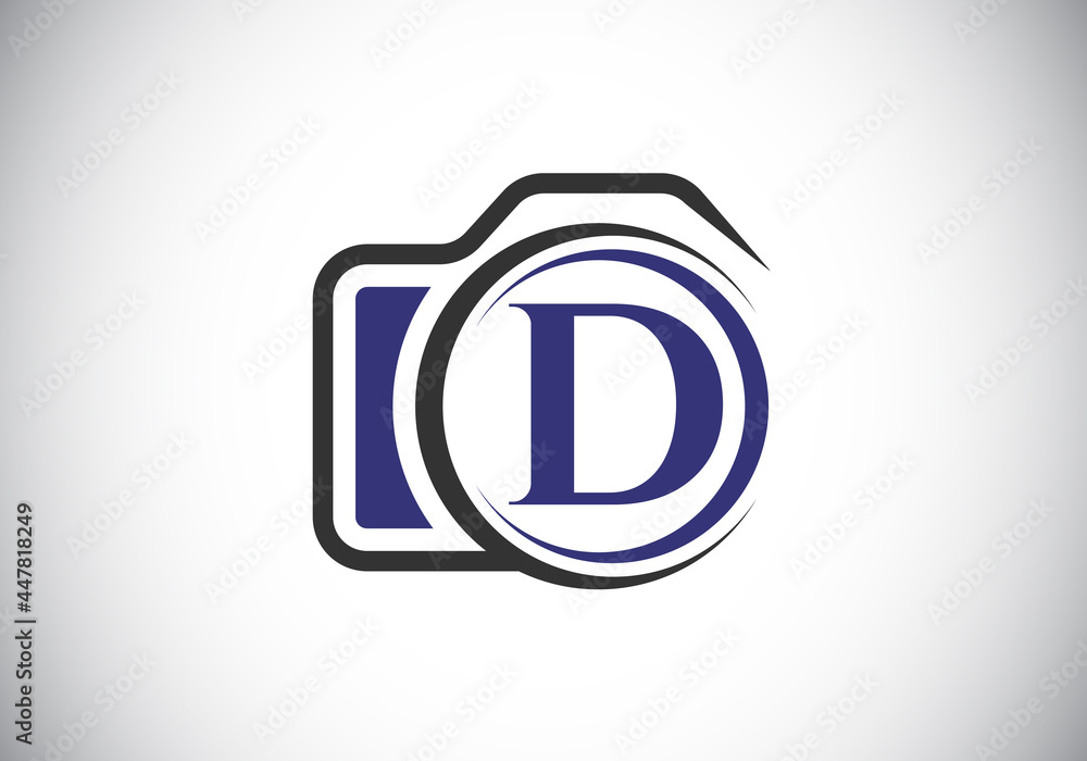 Initial D monogram letter alphabet with a camera icon. Photography logo vector illustration. Modern logo design for photography business, and company identity. Initial D monogram letter alphabet with a camera icon. Photography logo vector illustration. Modern logo design for photography business, and company identity.