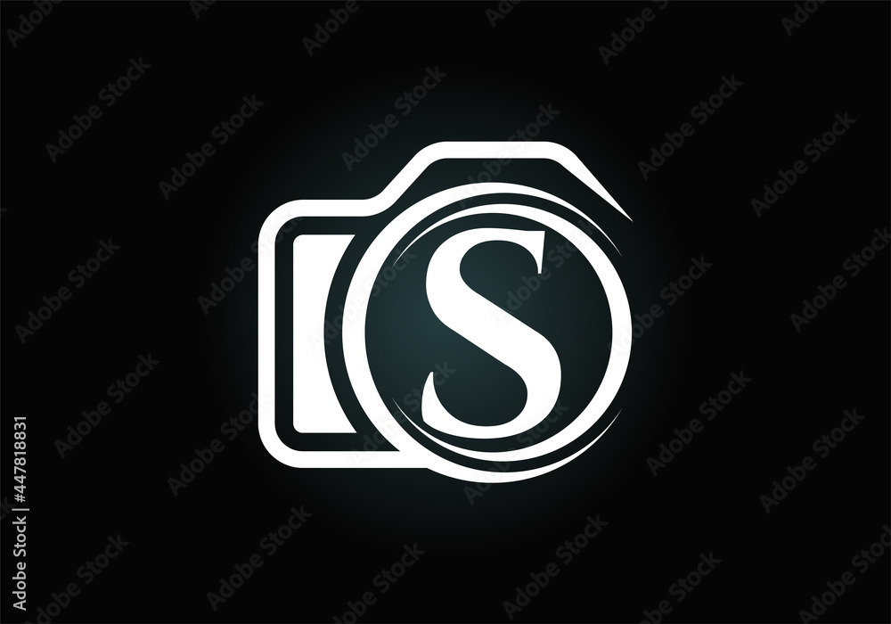 Initial S monogram letter alphabet with a camera icon. Photography logo vector illustration. Modern logo design for photography business, and company identity. Initial S monogram letter alphabet with a camera icon. Photography logo vector illustration. Modern logo design for photography business, and company identity.