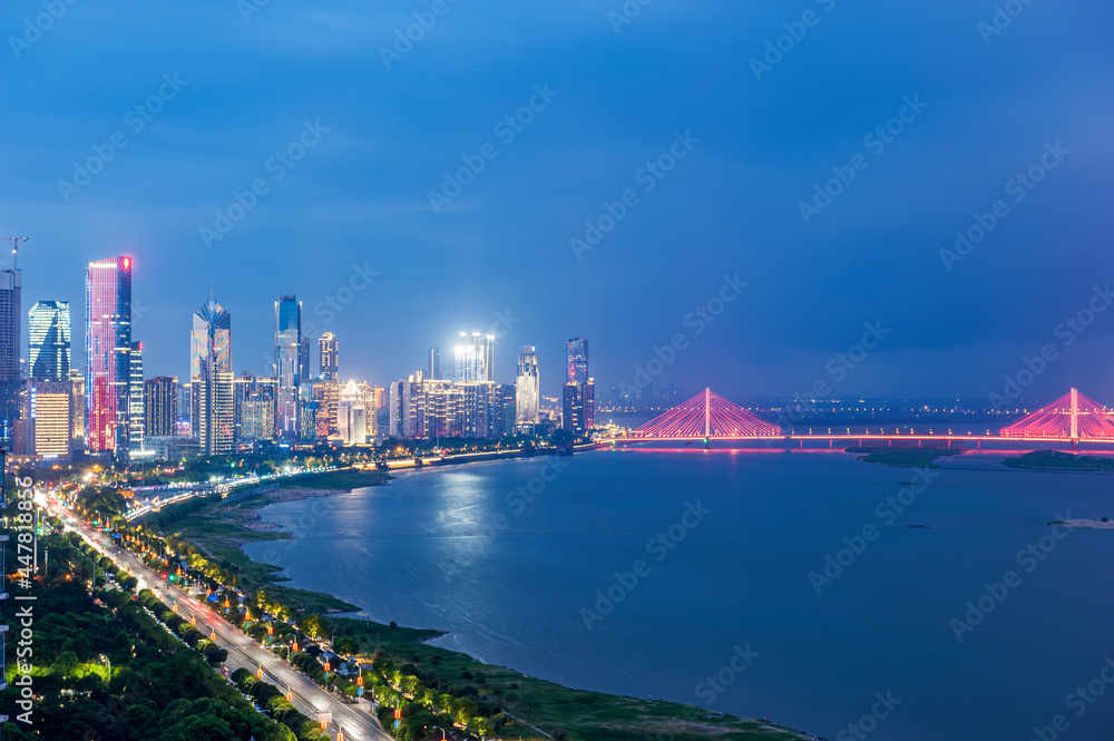 Obraz premium city skyline at night