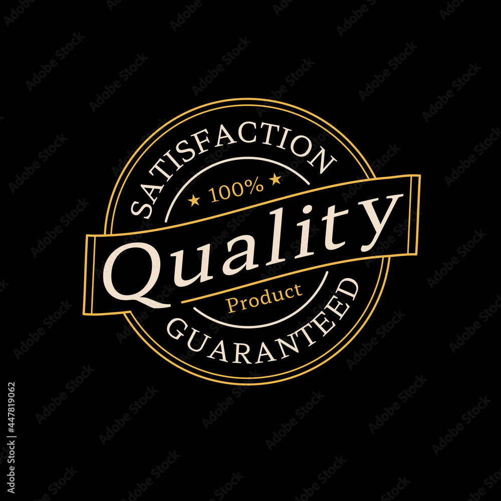 100% guaranteed quality product stamp logo for online shop sale Premium Vector
