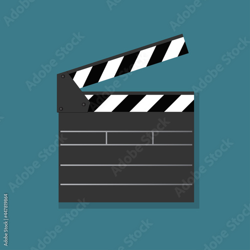 Action Film Clapper icon. vector illustration