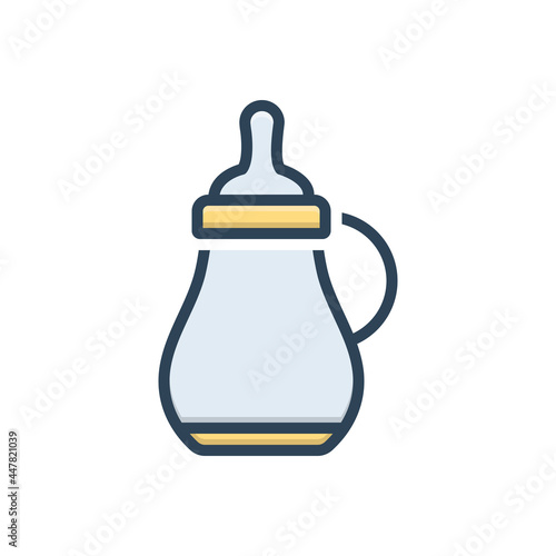 Color illustration icon for rocking cradle
