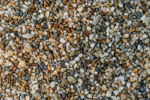 The texture of coarse sand near. Macro.