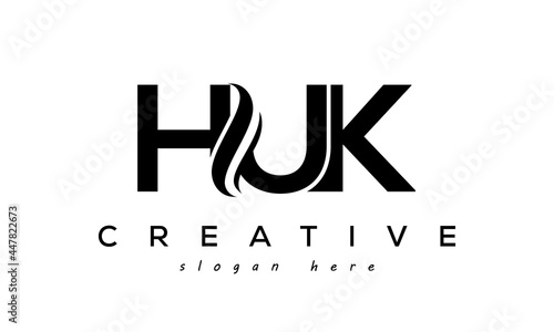 Letter HUK creative logo design vector	 photo