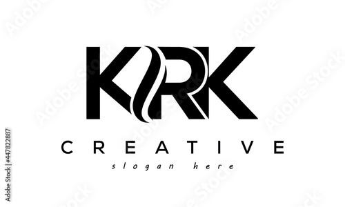 Letter KRK creative logo design vector	