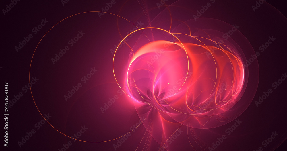 3D rendering abstract multicolor fractal light background
