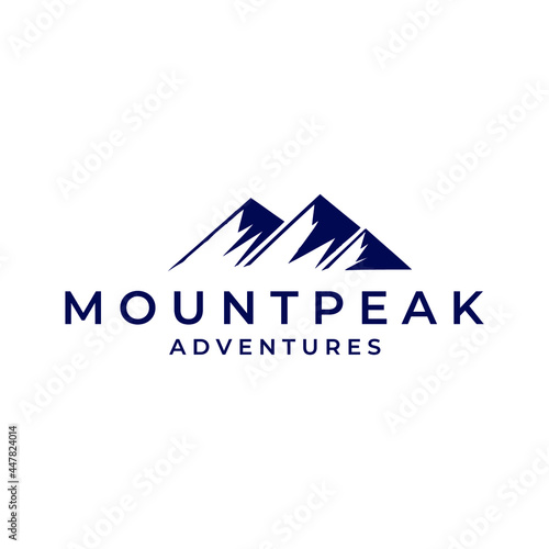 mount peak mountain logo vector icon illustration