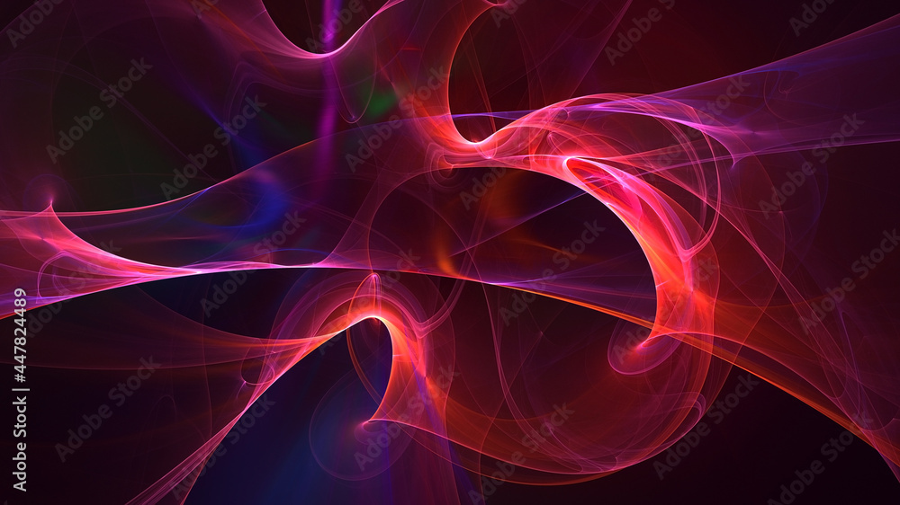 Obraz premium 3D rendering abstract multicolor fractal light background