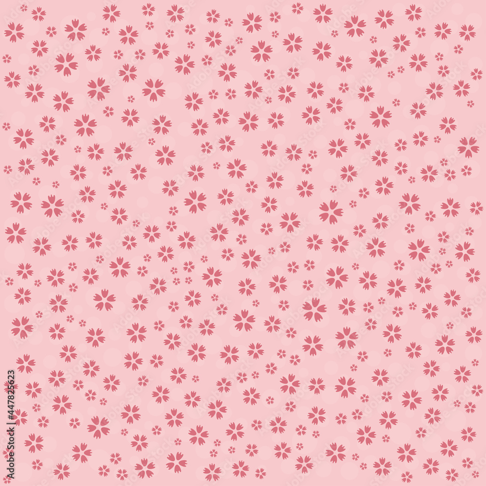 An Oriental Cherry Blossoms Seamless Patterns Background, Sakura