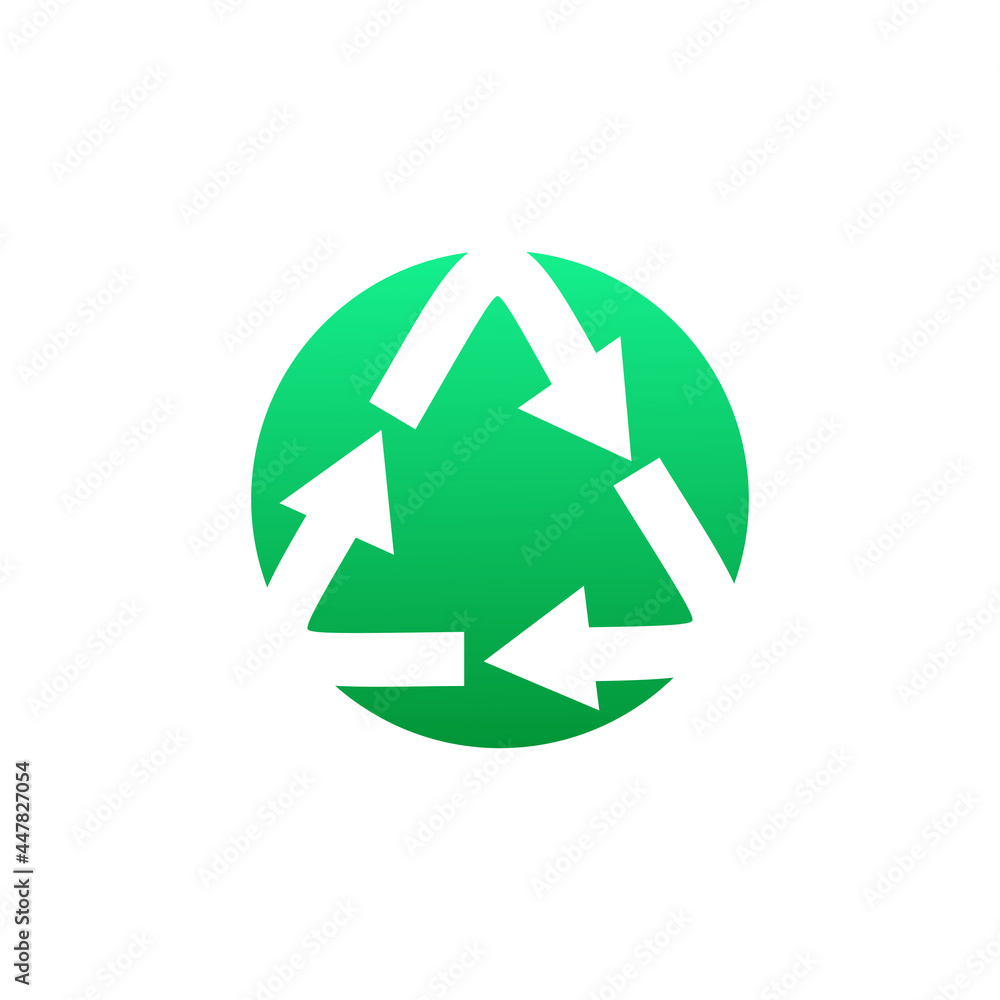 Recycled product logo design template Recycled product logo design template