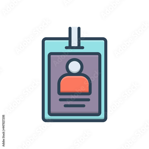 Color illustration icon for name 