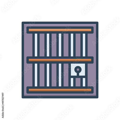 Color illustration icon for criminal 