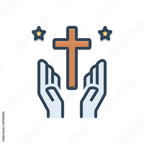 Color illustration icon for sacred 