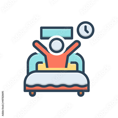 Color illustration icon for wake 