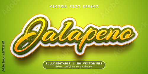 Text effects 3d jalapeno, editable text style