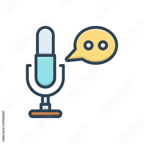 Color illustration icon for narrative
