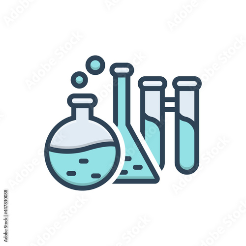 Color illustration icon for laboratory 
