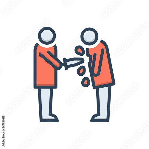 Color illustration icon for kill 