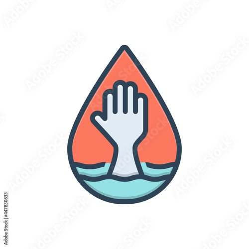 Color illustration icon for lack reduction