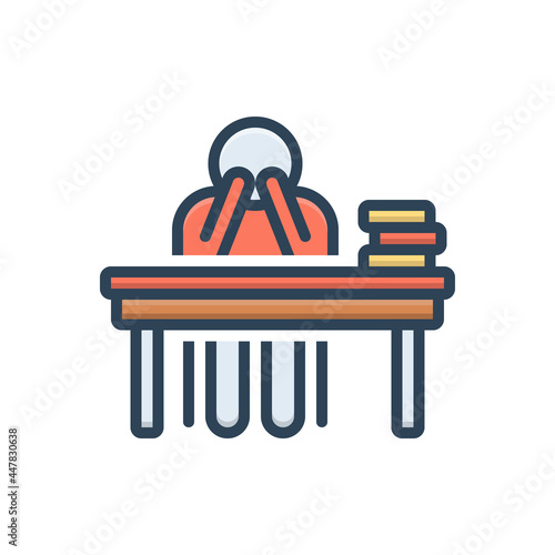 Color illustration icon for lack 