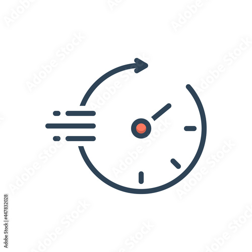 Color illustration icon for quickly
