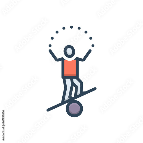 Color illustration icon for talent 