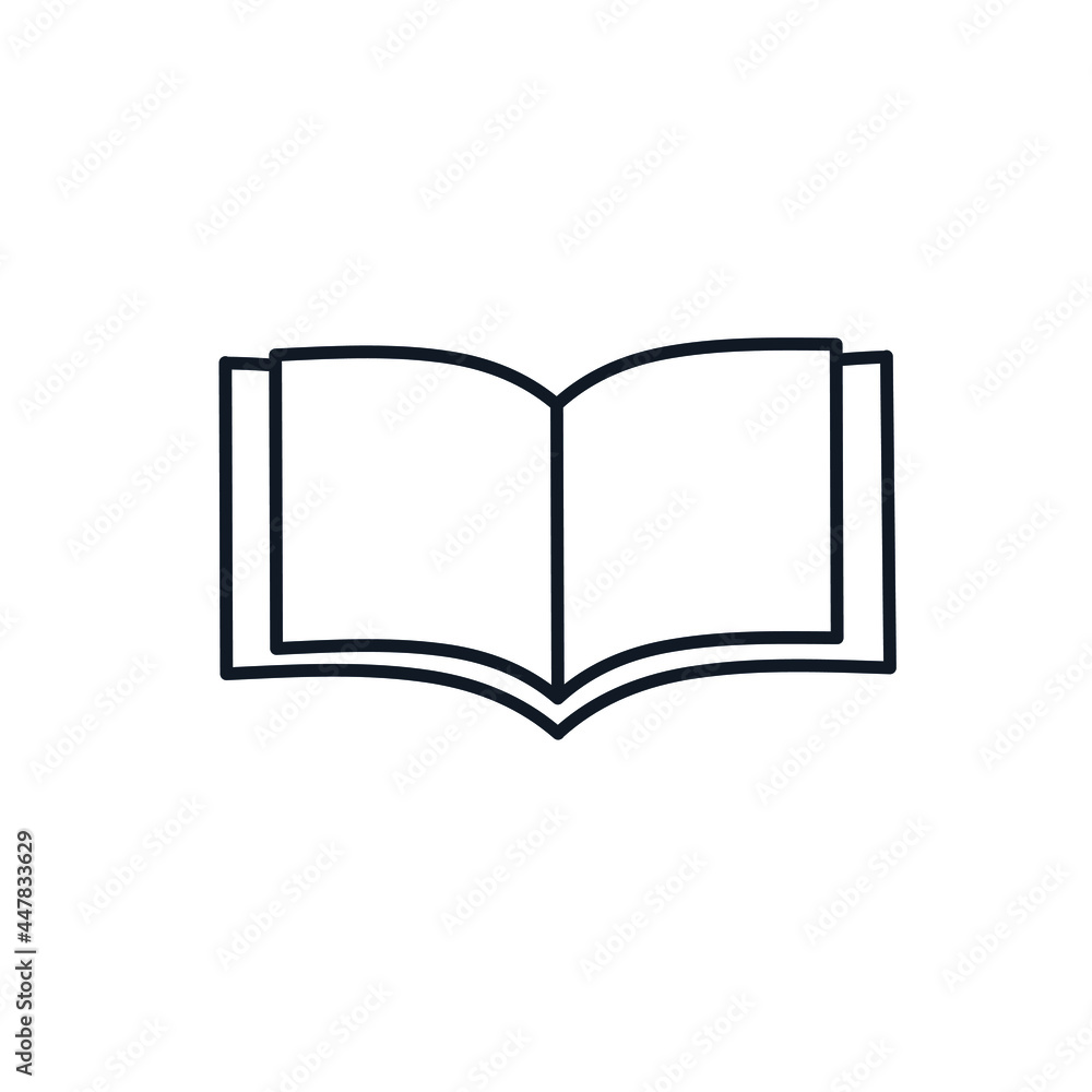 Open book icon stock illustration. Open book icon stock illustration.