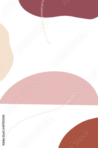 Abstract Modern art with colorful shape on white background with blank space for add any  message