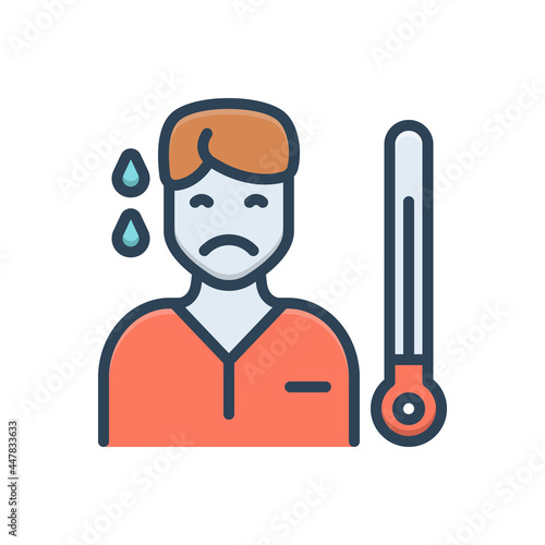 Color illustration icon for ill 