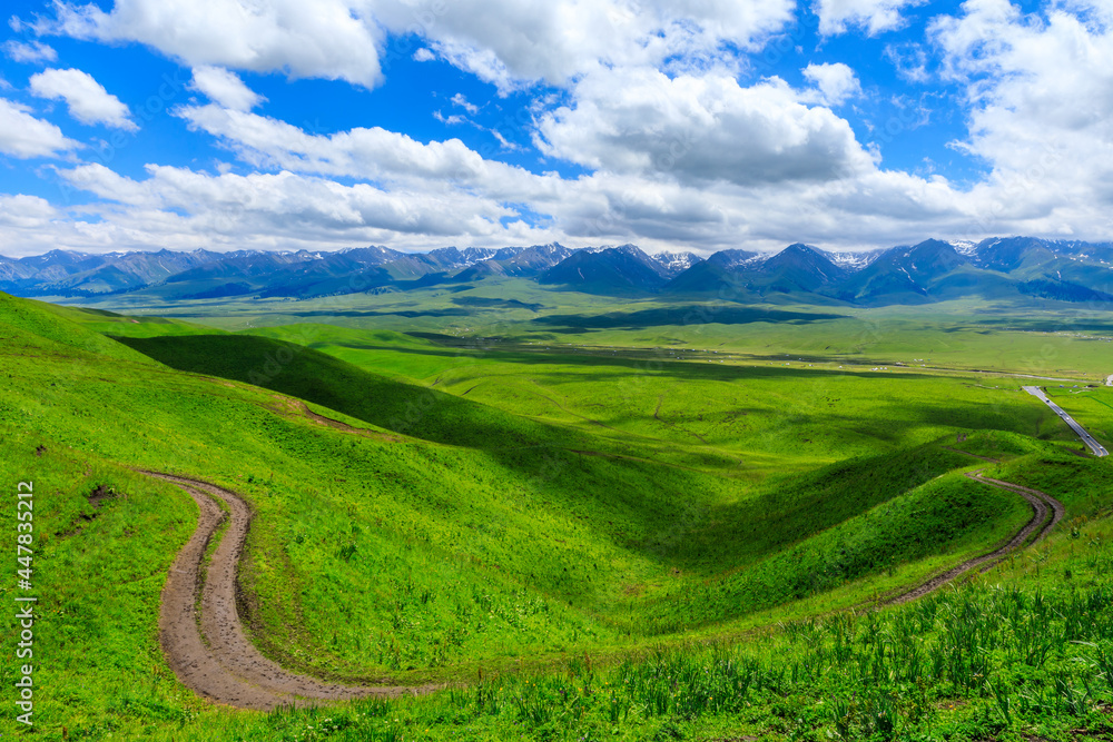 Nalati Grassland natural scenery in Xinjiang,China.