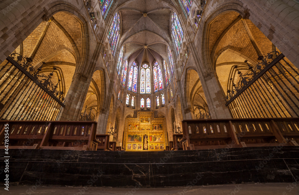 Leon Cathedral indoor. Spain