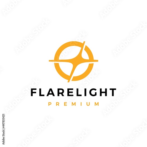 flare light bright blitz logo vector icon illustration