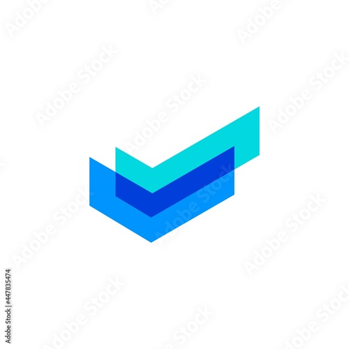 double check overlapping logo vector icon illustration