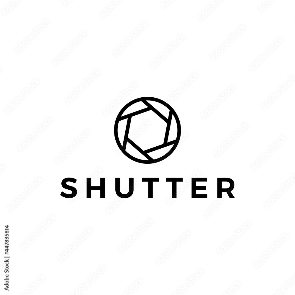 shutter camera photo logo vector icon illustration