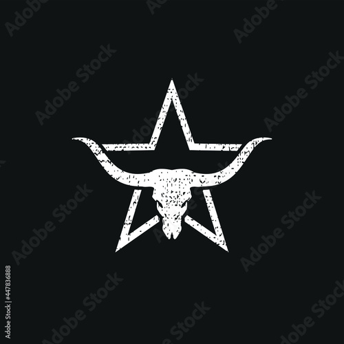 Long Horn Texas Logo Vector.
