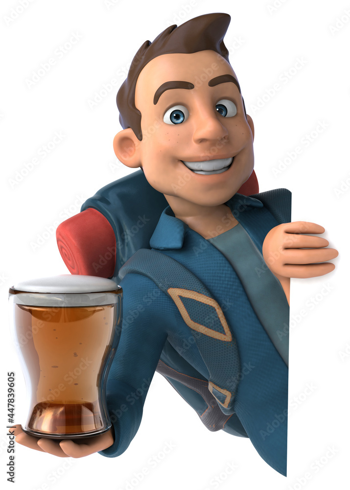 Fun illustration of a 3D cartoon backpacker Fun illustration of a 3D cartoon backpacker