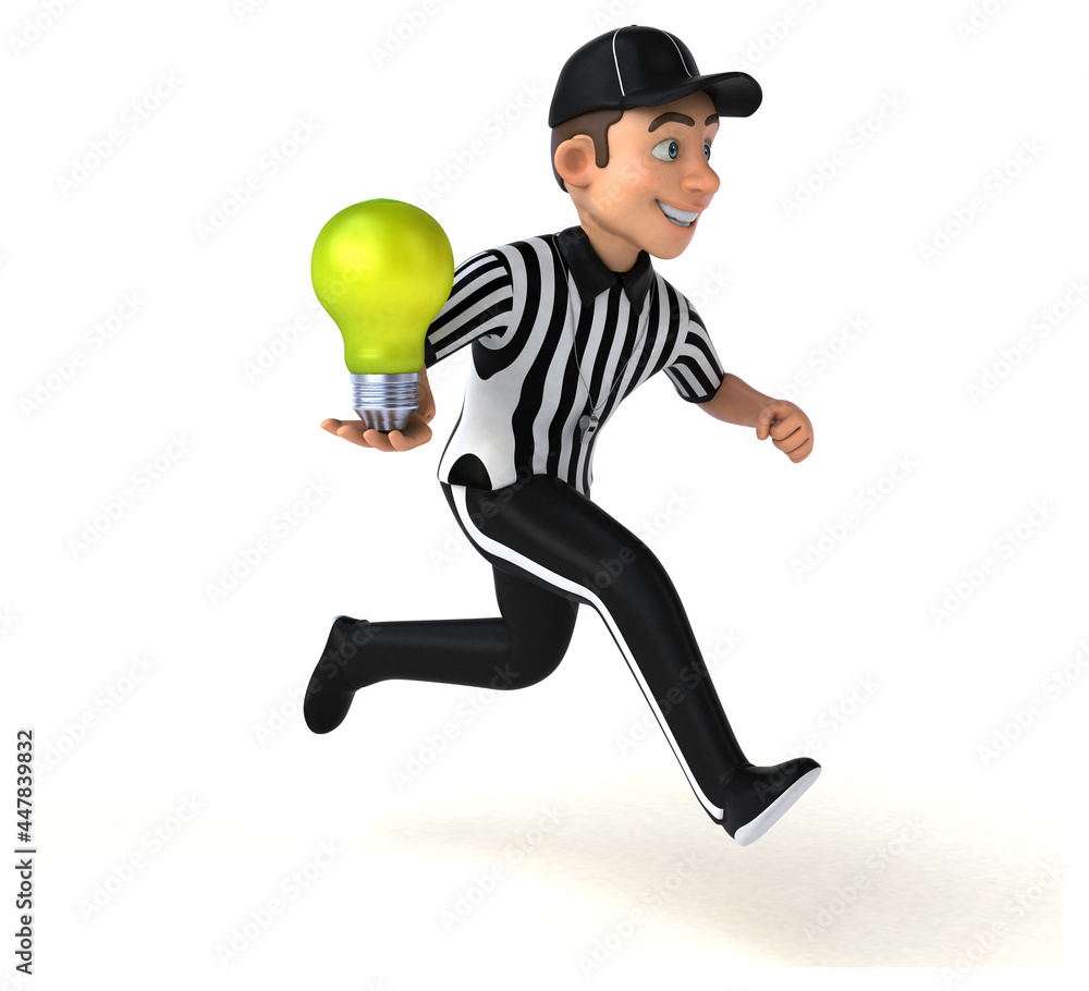 Fun 3D Illustration of an american Referee Fun 3D Illustration of an american Referee