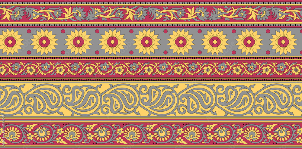 traditional border design motif background