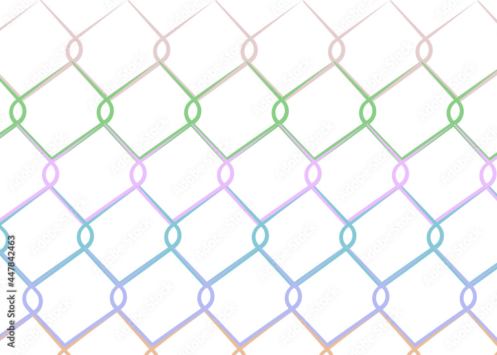 Naklejka premium Colorful Line art,doodle background of square decorating for your text, business.