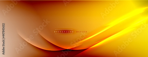 Abstract background - lines composition created with lights and shadows. Technology or business digital template. Trendy simple fluid color gradient abstract background with dynamic