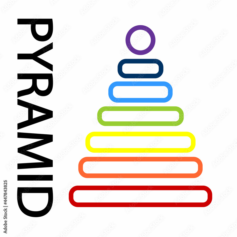Pyramid element in flat simple style. Vector Pyramid element in flat simple style. Vector