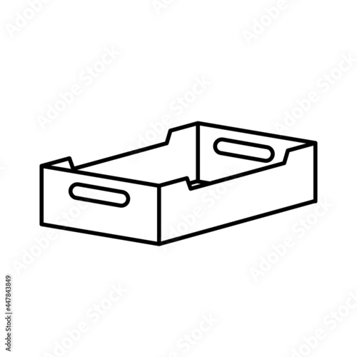 fruits and vegetables box color icon vector